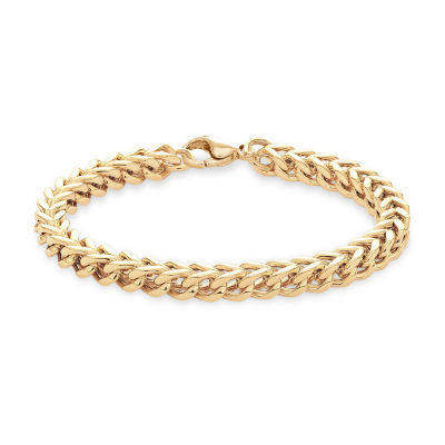Mens Stainless Steel 8 Inch Solid Curb Chain Bracelet