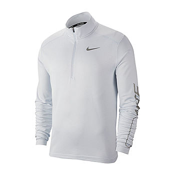 Crew Neck Long Sleeve Quarter-Zip Pullover, Color: Football Grey - JCPenney