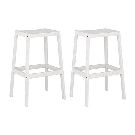 Miramar Patio Collection Barstool Set, One Size, White