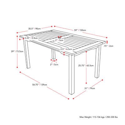 Miramar Patio Collection -Piece Dining Set