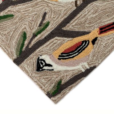 Liora Manne Frontporch Birds Hand Tufted Washable Indoor Outdoor Rectangular Accent Rug