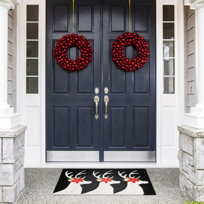 Liora Manne Frontporch Reindeer Hand Tufted Washable Indoor Outdoor Rectangular Accent Rug