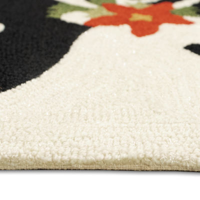 Liora Manne Frontporch Reindeer Hand Tufted Rectangular Rugs & Floor Coverings Washable Indoor Outdoor Accent Rugs