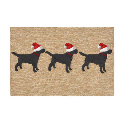 Liora Manne Frontporch 3 Dogs Christmas Indoor/Outdoor Rug