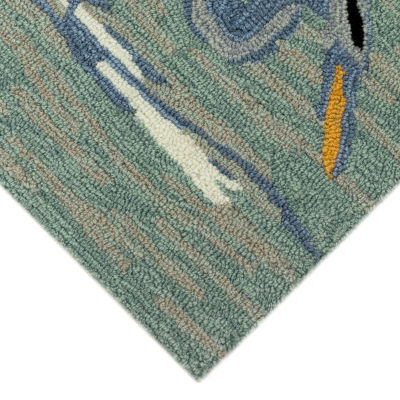 Liora Manne Frontporch Heron Lake Hand Tufted Washable Indoor Outdoor Rectangular Accent Rug