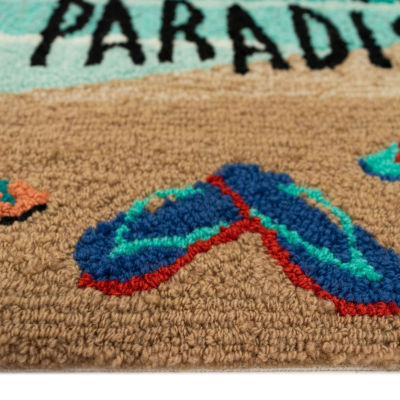 Liora Manne Frontporch Beach Paradise Hand Tufted Washable Indoor Outdoor Rectangular Accent Rug