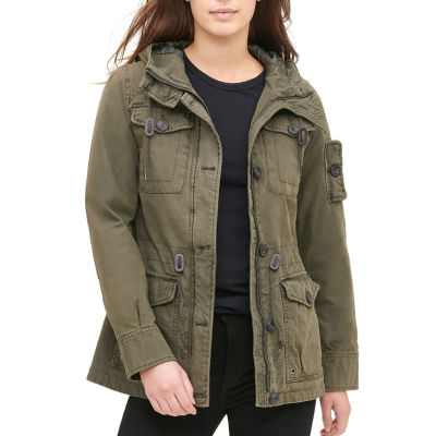 Levi's® Womens Hooded Midweight Anorak Jacket, Color: Army Green - JCPenney