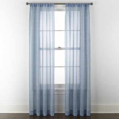 Home Expressions Remy Floral Sheer Rod Pocket Single Curtain Panel -  JCPenney