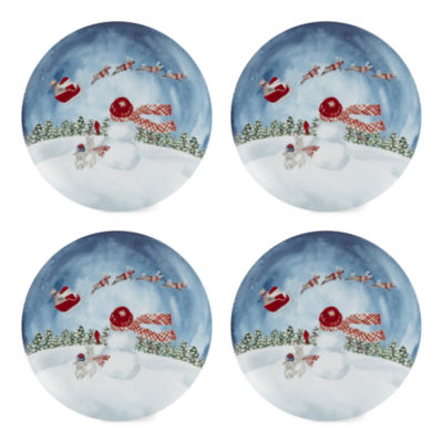 North Pole Trading Good Tidings 4-pc. Porcelain Dinner Plate
