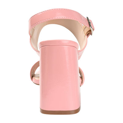 Journee Collection Adras Womens Round Open Toe Block Heel Pumps