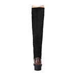 Journee Collection Womens Aryia Over the Knee Boots Stacked Heel