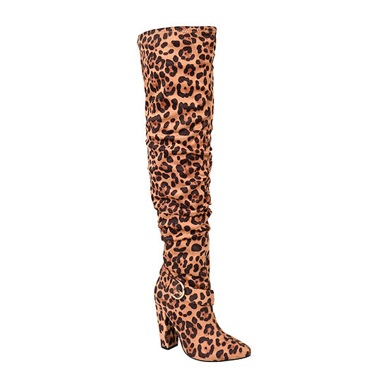 Journee Collection Womens Jc Pascale Over the Knee Boots Block Heel