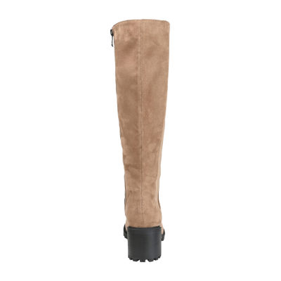 Journee Collection Womens Jenicca Wide Calf Stacked Heel Dress Boots
