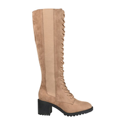 Journee Collection Womens Jenicca Wide Calf Stacked Heel Dress Boots
