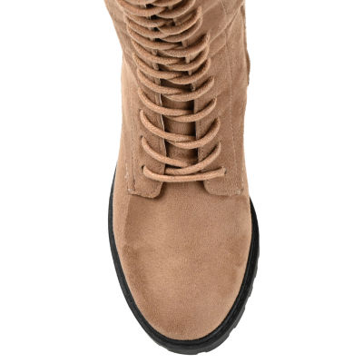 Journee Collection Womens Jenicca Wide Calf Stacked Heel Dress Boots