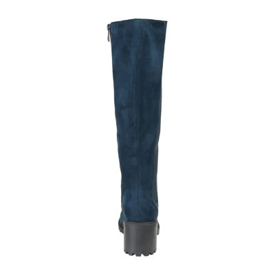 Journee Collection Womens Jenicca Extra Wide Calf Stacked Heel Dress Boots