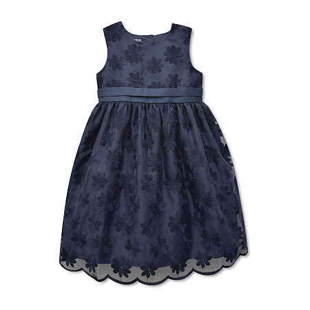 Blueberi Boulevard Adaptive Little & Big Girls Adaptive Sleeveless Empire Waist Dress, Small , Blue