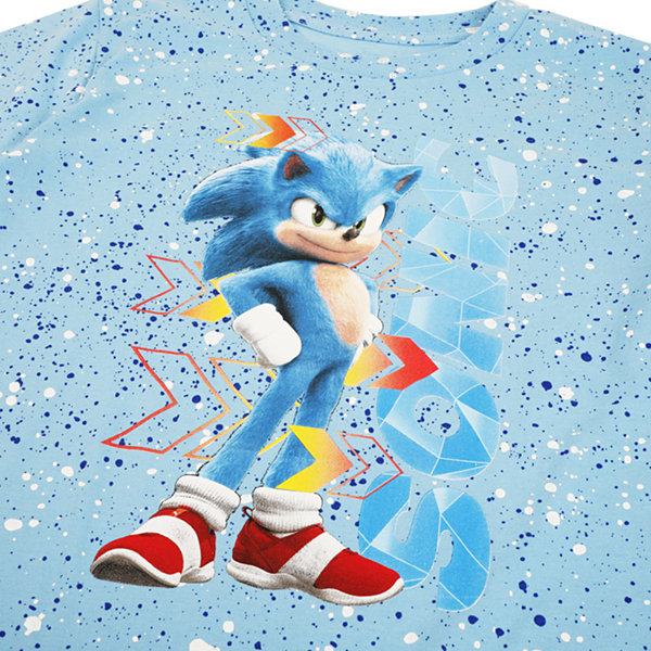 Little & Big Boys Crew Neck Sonic the Hedgehog Short Sleeve Graphic T-Shirt
