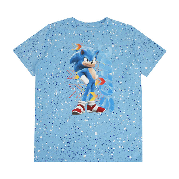 Little & Big Boys Crew Neck Sonic the Hedgehog Short Sleeve Graphic T-Shirt