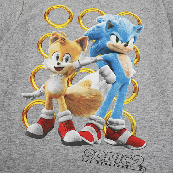 Little & Big Boys Crew Neck Sonic the Hedgehog Long Sleeve Graphic T-Shirt