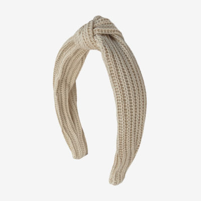 a.n.a Ivory Cable Knit Sweater Knotted Womens Headband