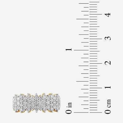 (J-K / I1-I2) 1 CT.T.W. Lab-Grown Diamond 10K Gold Cluster Band