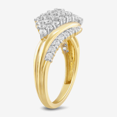 (H-I / I2-I3) Womens 1 CT.T.W. Lab-Grown Diamond 10K Gold Cocktail Ring