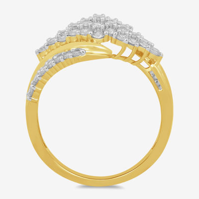 (H-I / I2-I3) Womens 1 CT.T.W. Lab-Grown Diamond 10K Gold Cocktail Ring