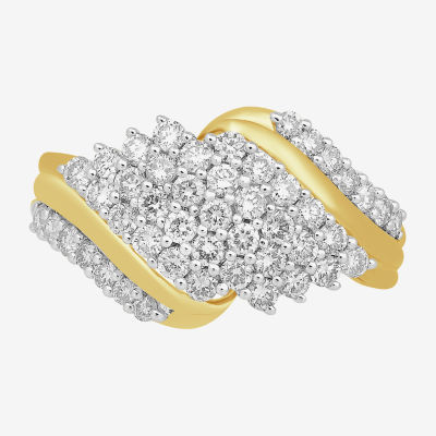 (H-I / I2-I3) Womens 1 CT.T.W. Lab-Grown Diamond 10K Gold Cocktail Ring