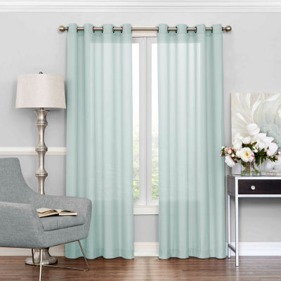 Eclipse Liberty Grommet Top Sheer Single Curtain Panel