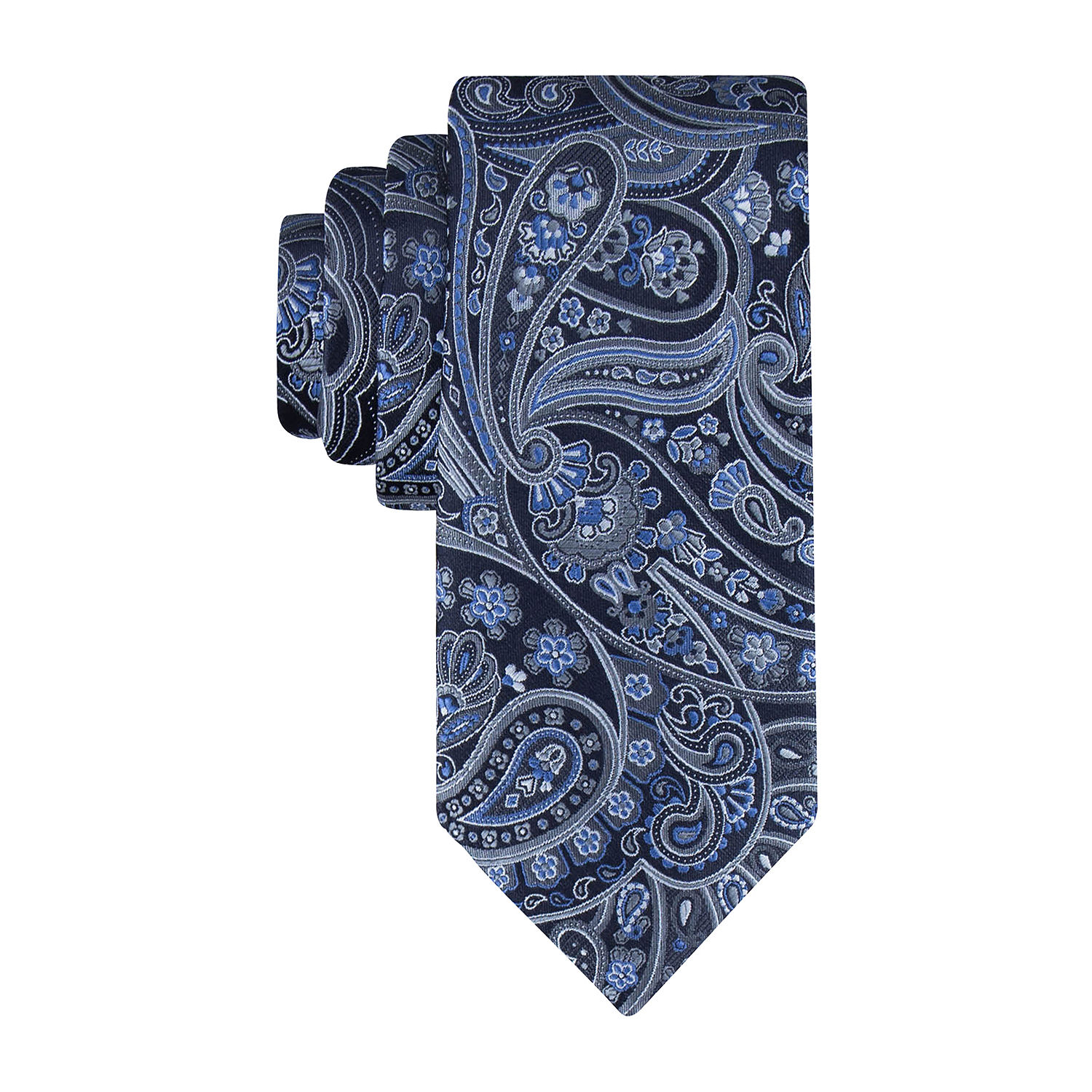 Haggar Fiona Paisley Tie, Color: Black Blue - JCPenney