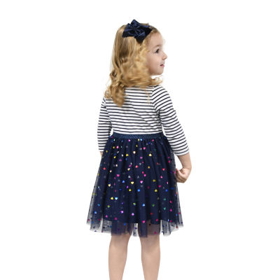 Lilt Toddler Girls 3/4 Sleeve Tutu Dress