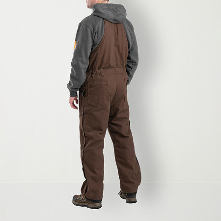 Berne Highland Washed Insulated Bibs Mens Big And Tall Workwear Overalls, 6x-large, Brown