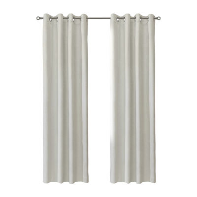 Ashcroft Light-Filtering Grommet Top Single Curtain Panel