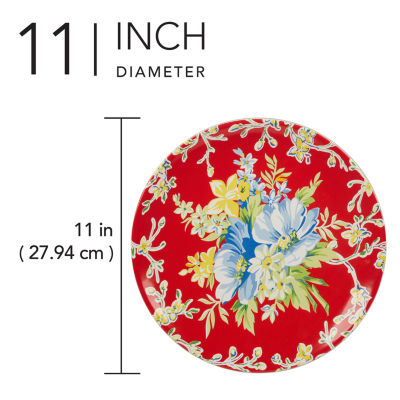 Certified International Blossom 4-pc. Dishwasher Safe Earthenware Dinner Plate