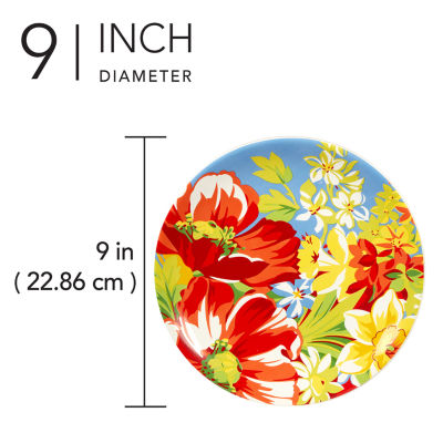 Certified International Blossom 4-pc. Earthenware Salad Plate