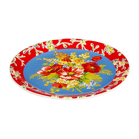 Certified International Blossom Serving Platter, One Size, Red