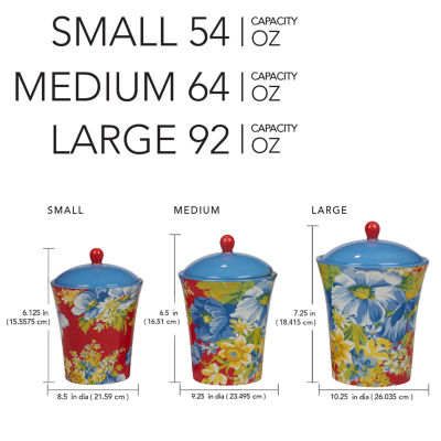 Certified International Blossom 3-pc. Canister