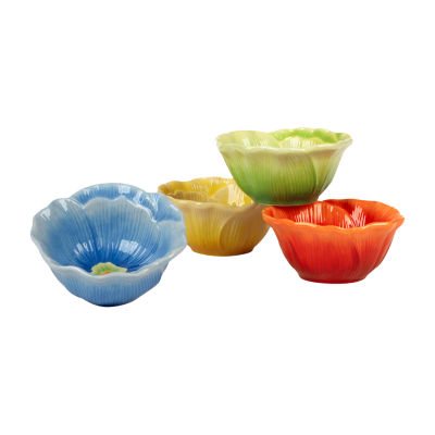 Certified International Blossom 4-pc. Dishwasher Safe Earthenware Ice Cream Bowl