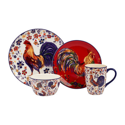 Certified International Morning Rooster 16-pc. Earthenware Dinnerware Set