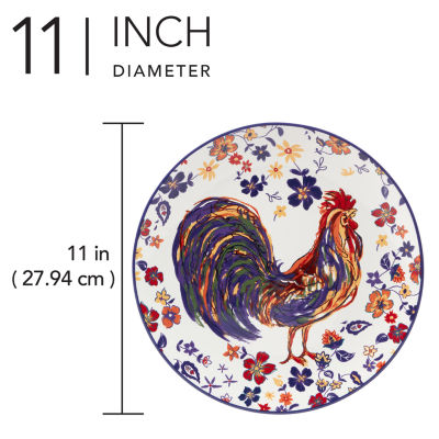 Certified International Morning Rooster 4-pc. Earthenware Dinner Plate