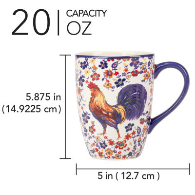 Certified International Morning Rooster 4-pc. Coffee Mug Set