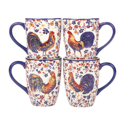 Certified International Morning Rooster 4-pc. Coffee Mug Set