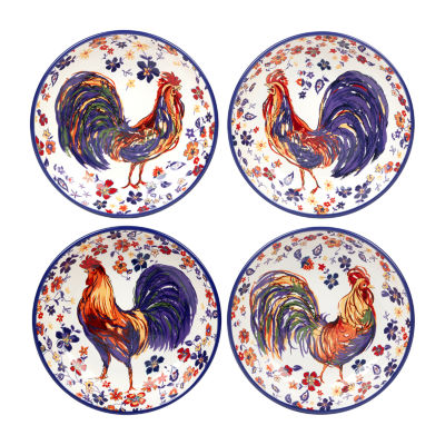 Certified International Morning Rooster 4-pc. Earthenware Soup Bowl