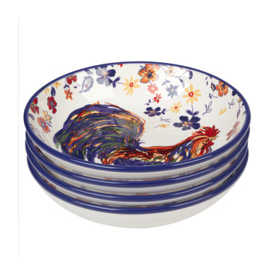 Certified International Morning Rooster 4-pc. Earthenware Soup Bowl