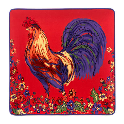 Certified International Morning Rooster Serving Platter