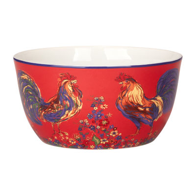 Certified International Morning Rooster Serving Bowl