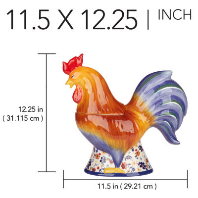 Certified International Morning Rooster Earthenware Cookie Jar