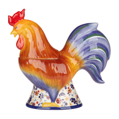 Certified International Morning Rooster Earthenware Cookie Jar