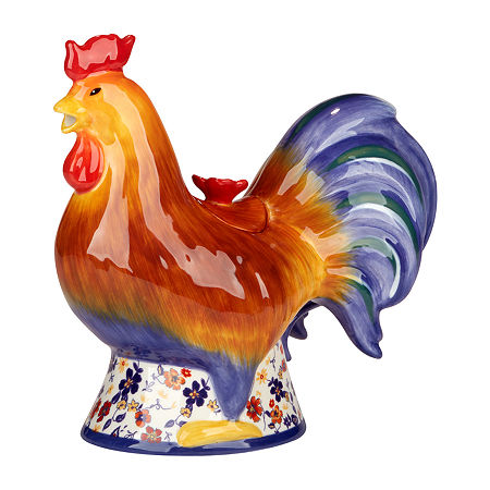 Certified International Morning Rooster Teapot, One Size, White